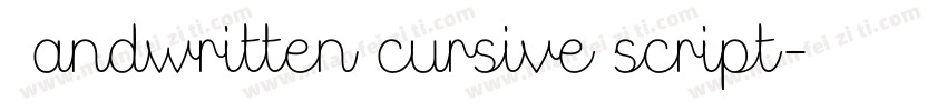 Handwritten cursive script字体转换